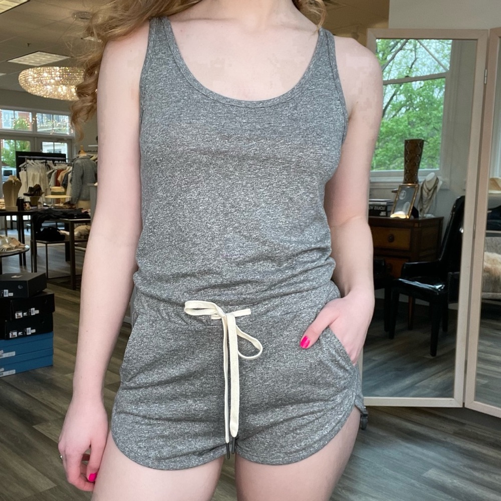 n:Philanthropy Powder romper in Heather gray